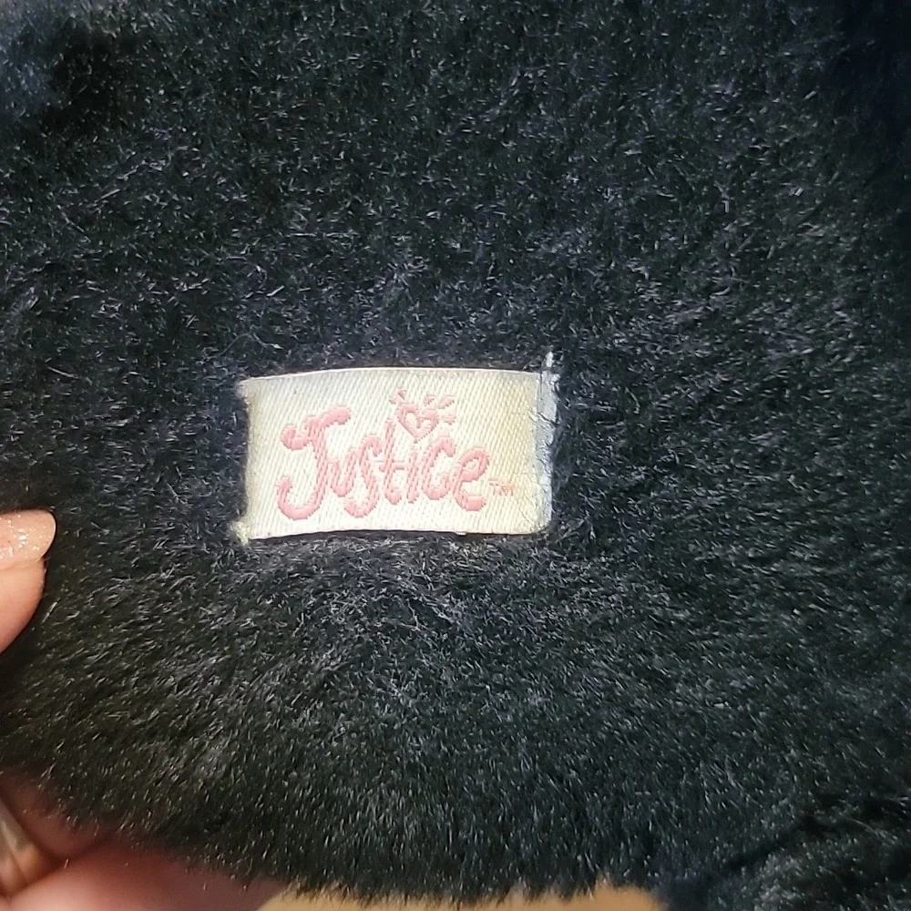 Justice Girls Slippers Black Size 4/5